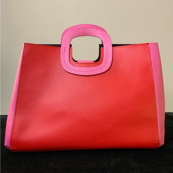 Figus Designer Women’s Red/Pink Leather Handbag - Picture 2 of 13